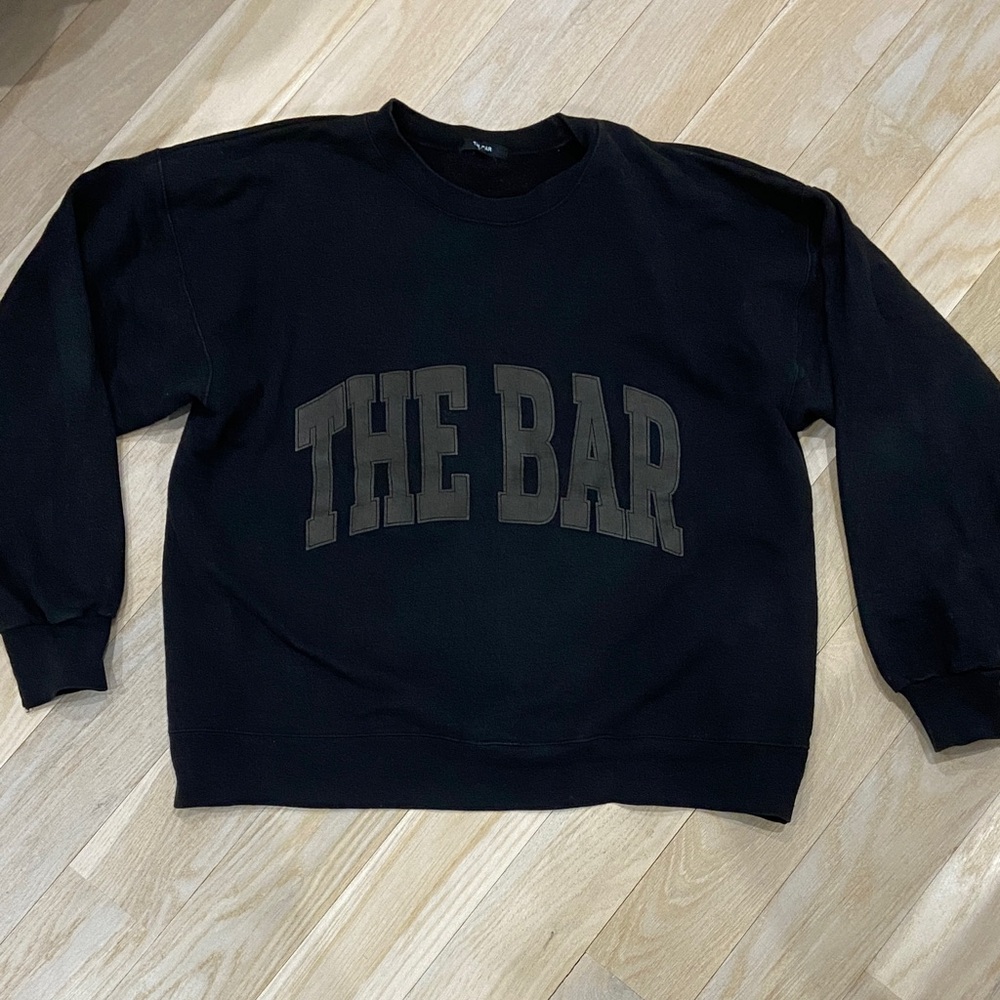 The Bar  Black Crewneck Sweater size L